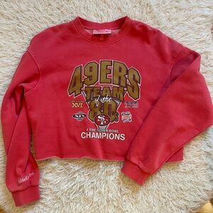 49ers Team Women's Red Sweater